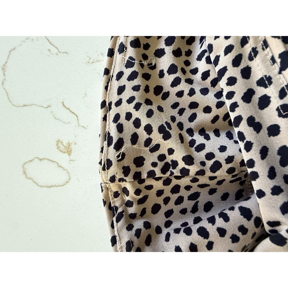 Forever 21 Cheetah Crop Top Leggings Set Tan Black Womens Athleisure Casual - Picture 10 of 11